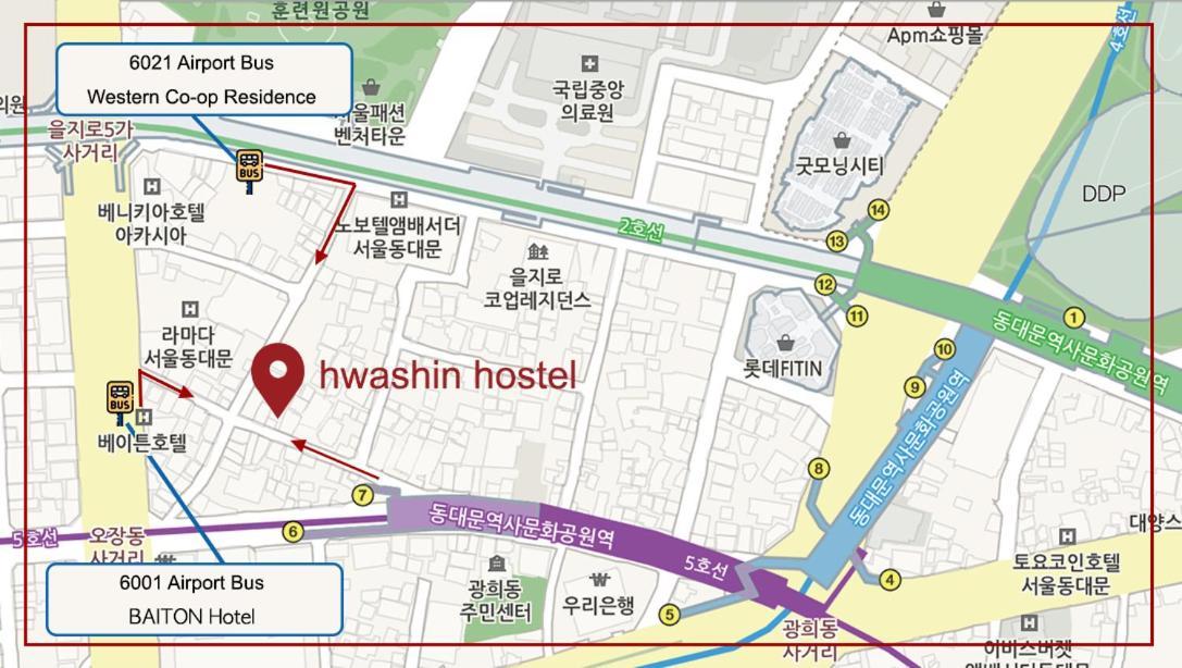 Dongdaemun Hwashin Hostel Seoul Eksteriør bilde